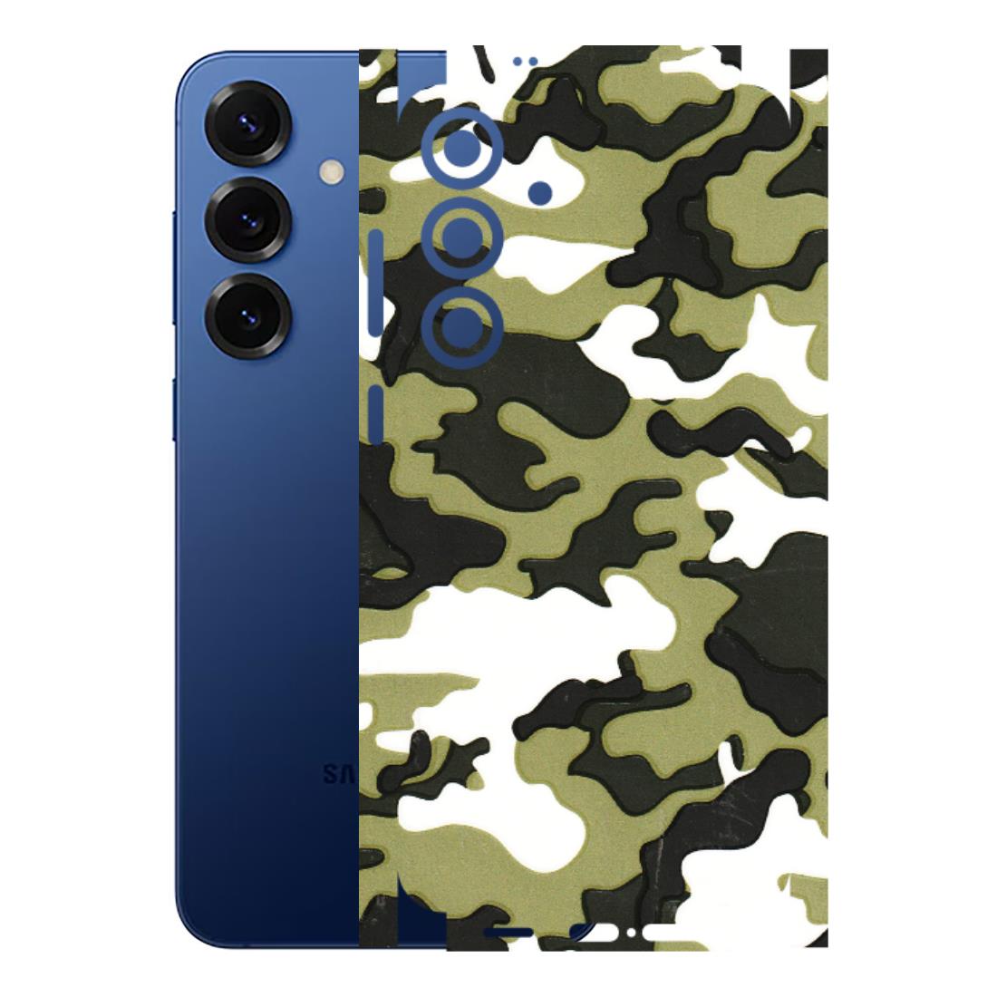 Samsung A/S Series Phone Skins (All Models) - Camouflages White And Green - 3D Embossed Finish (L-243) Samsung Galaxy S25 Plus