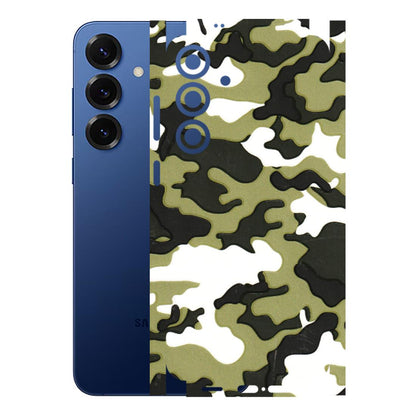 Samsung A/S Series Phone Skins (All Models) - Camouflages White And Green - 3D Embossed Finish (L-243) Samsung Galaxy S25 Plus