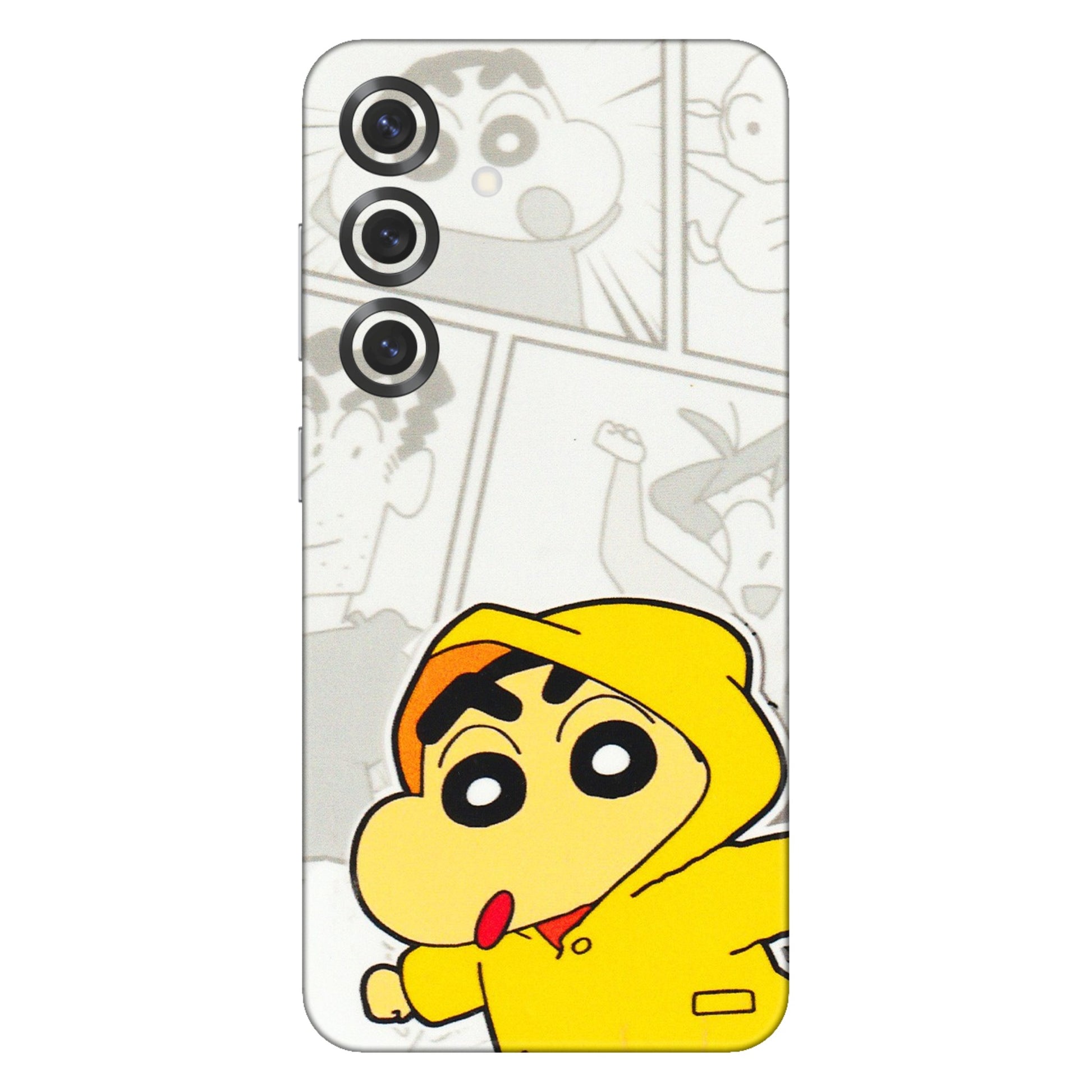 Samsung A/S Series Phone Skins (All Models) - Yellow Shinchan Comic - 3D Embossed Finish (L-246) Samsung Galaxy S25 Plus
