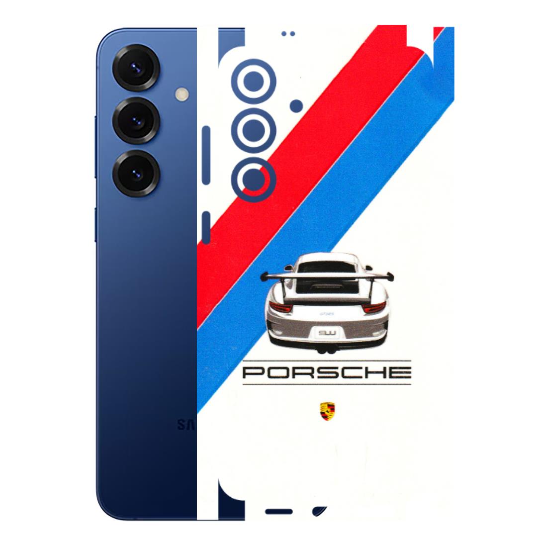 Samsung A/S Series Phone Skins (All Models) - Porche Car Sober Logo - 3D Embossed Finish (L-248) Samsung Galaxy S25 Plus