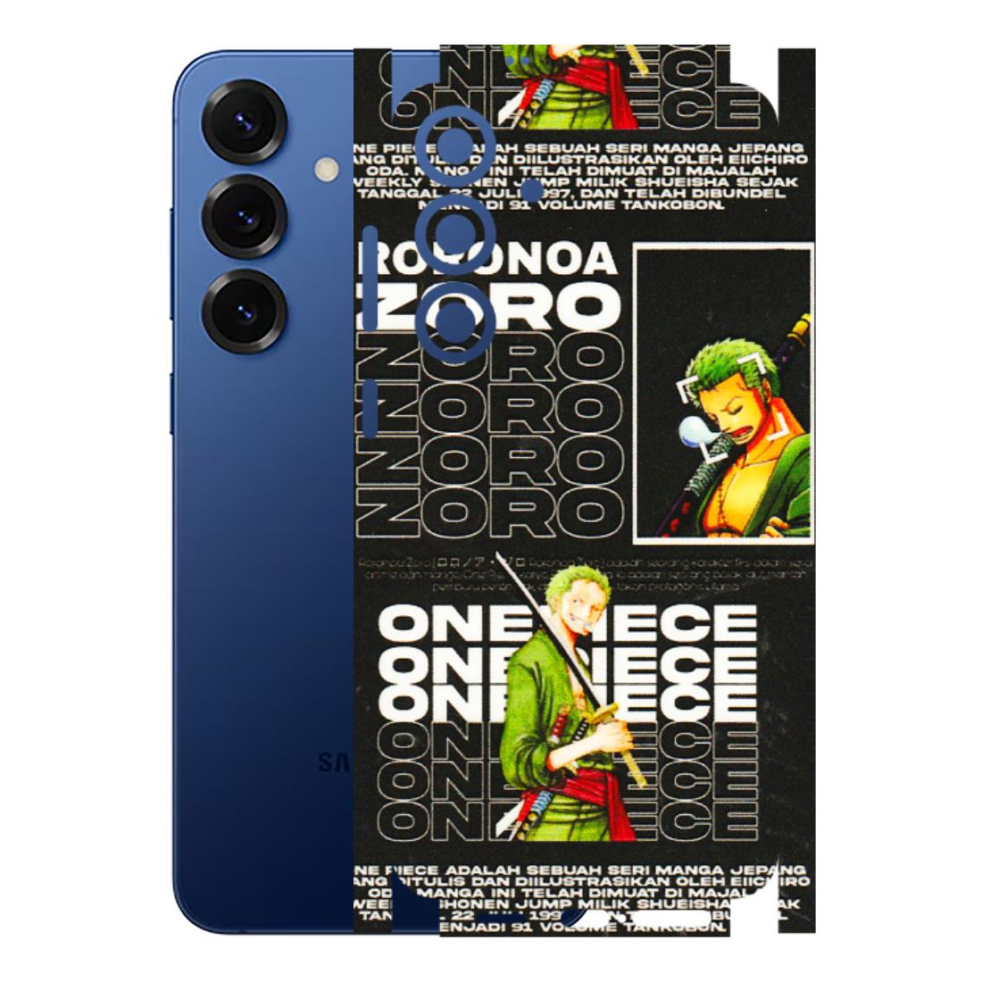 Samsung A/S Series Phone Skins (All Models) - One Piece Zoro - 3D Embossed Finish (L-250) Samsung Galaxy S25 Plus