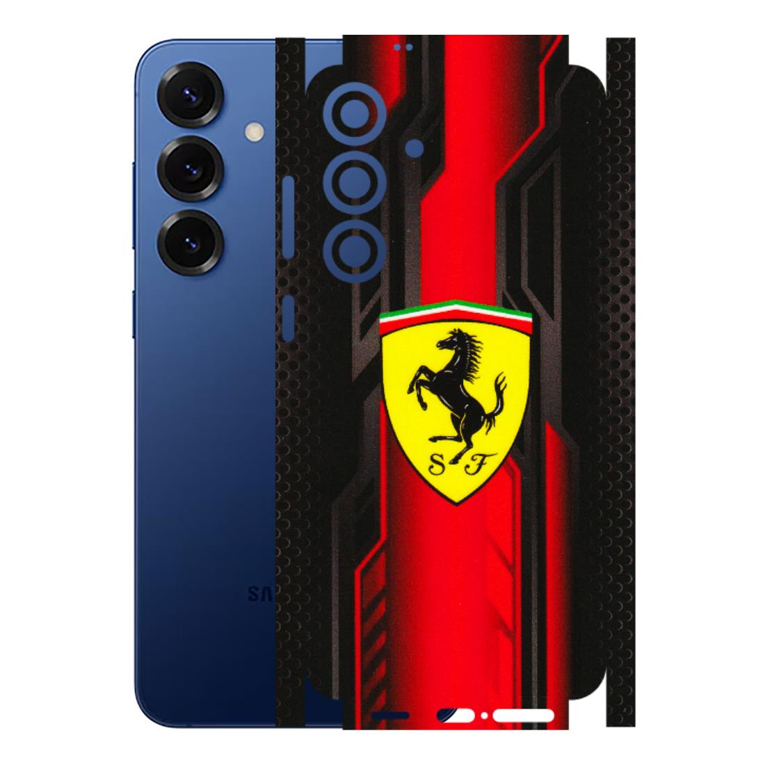 Samsung A/S Series Phone Skins (All Models) - Black Ferrari Logo - 3D Embossed Finish (L-253) Samsung Galaxy S25 Plus