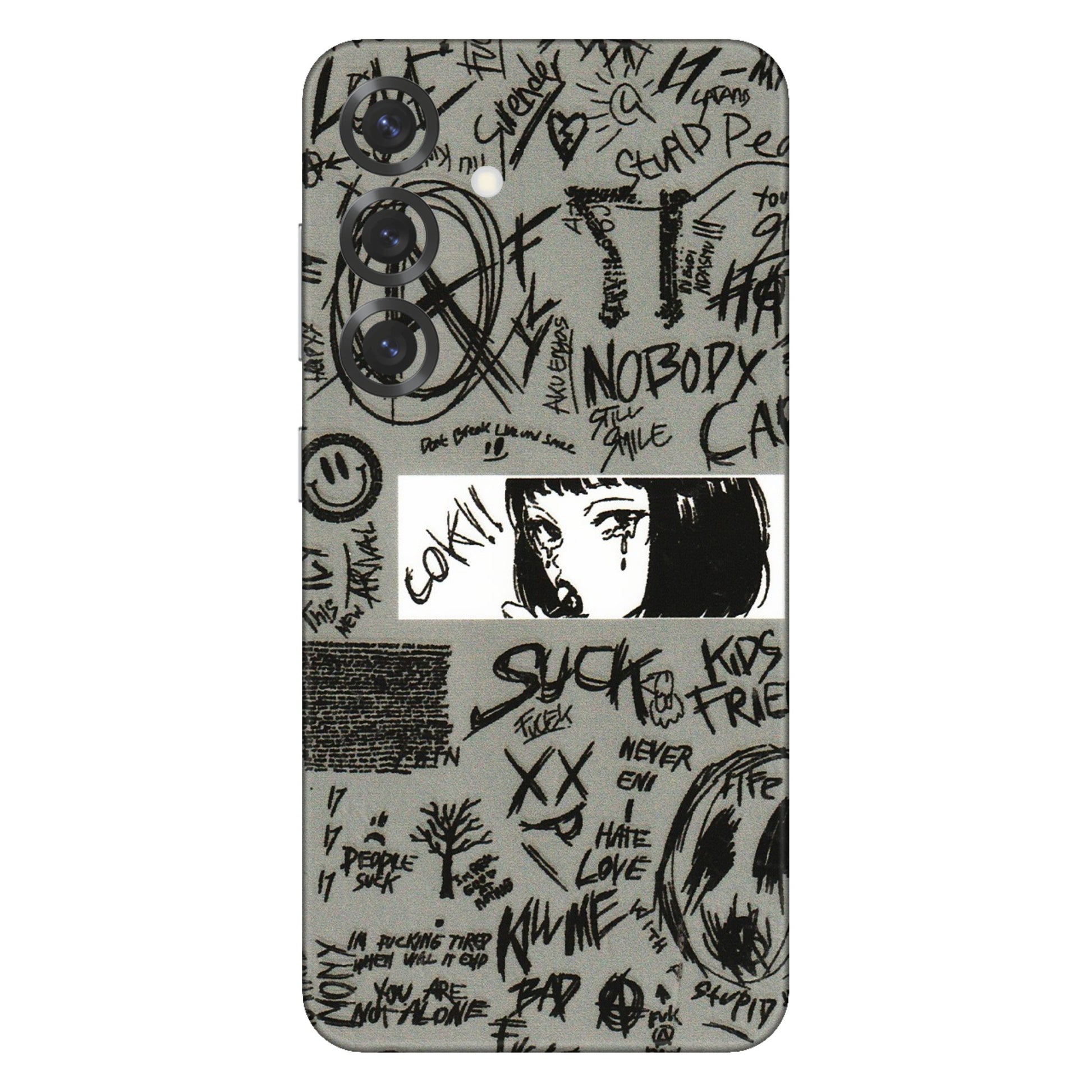 Samsung A/S Series Phone Skins (All Models) - Never Have Love Anime - 3D Embossed Finish (L-260) Samsung Galaxy S25 Plus