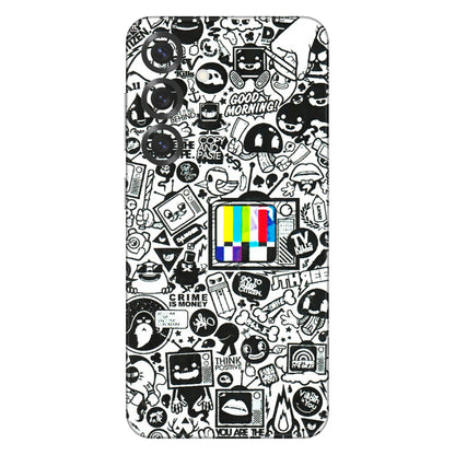 Samsung A/S Series Phone Skins (All Models) - Doodles Positive Art - 3D Embossed Finish (L-263) Samsung Galaxy S25 Plus