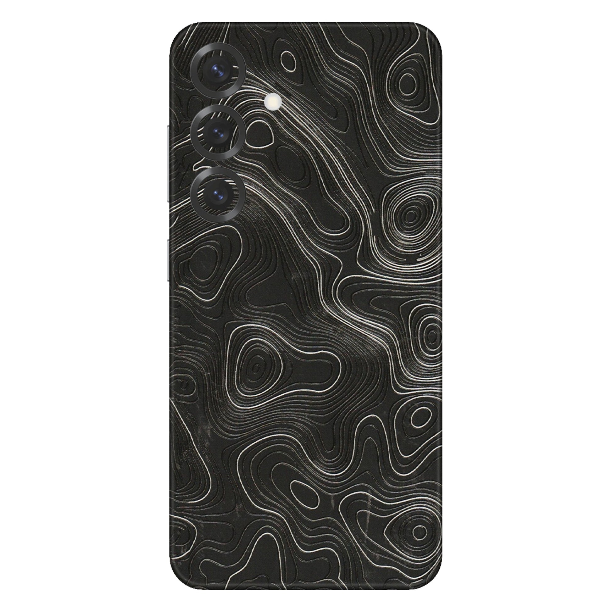 Samsung A/S Series Phone Skins (All Models) - Abstract White Line Map - 3D Embossed Finish (L-269) Samsung Galaxy S25 Plus