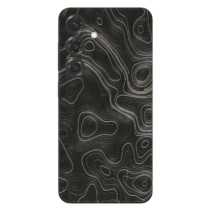 Samsung A/S Series Phone Skins (All Models) - Abstract White Line Map - 3D Embossed Finish (L-269) Samsung Galaxy S25 Plus