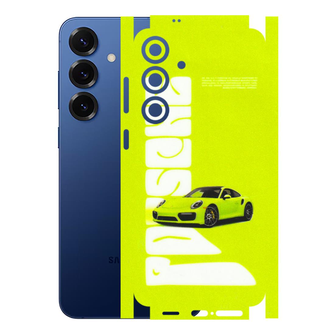 Samsung A/S Series Phone Skins (All Models) - Lime Green Porche - 3D Embossed Finish (L-30) Samsung Galaxy S25 Plus