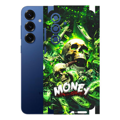Samsung A/S Series Phone Skins (All Models) - Skull Money - 3D Embossed Finish (L-303) Samsung Galaxy S25 Plus