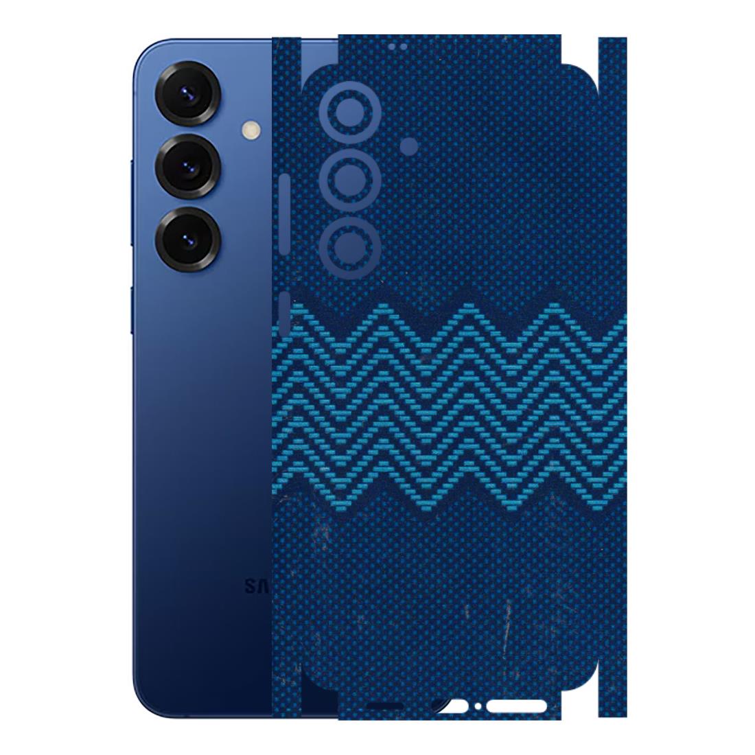 Samsung A/S Series Phone Skins (All Models) - Blue Sober Waves - 3D Embossed Finish (L-306) Samsung Galaxy S25 Plus