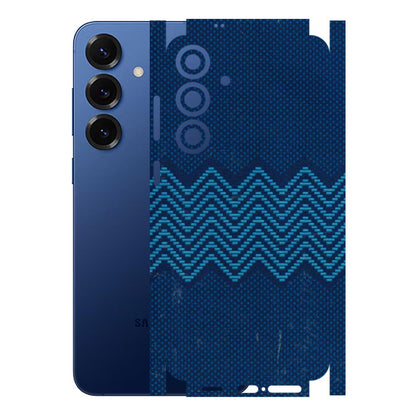 Samsung A/S Series Phone Skins (All Models) - Blue Sober Waves - 3D Embossed Finish (L-306) Samsung Galaxy S25 Plus