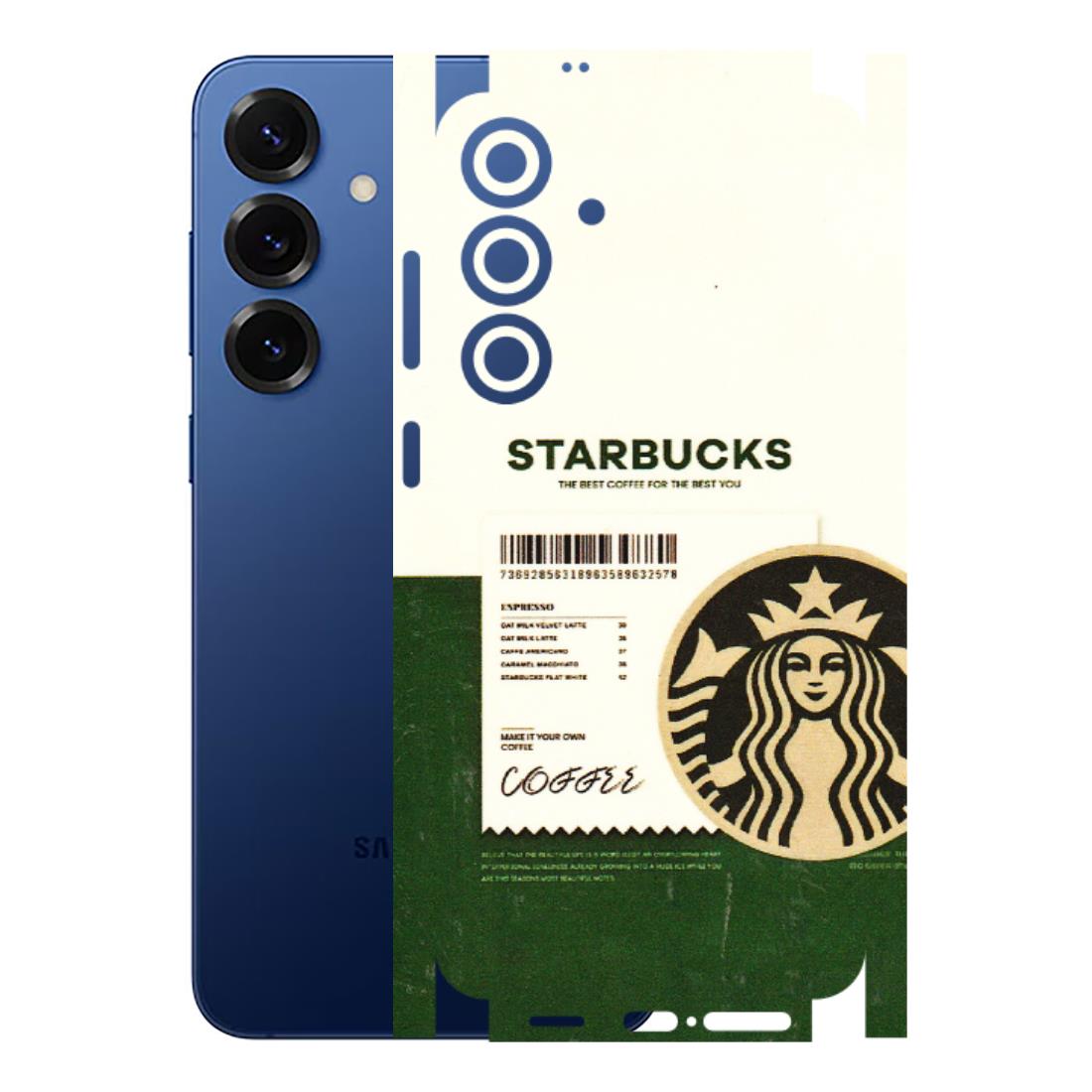Samsung A/S Series Phone Skins (All Models) - Starbucks Barcode - 3D Embossed Finish (L-308) Samsung Galaxy S25 Plus