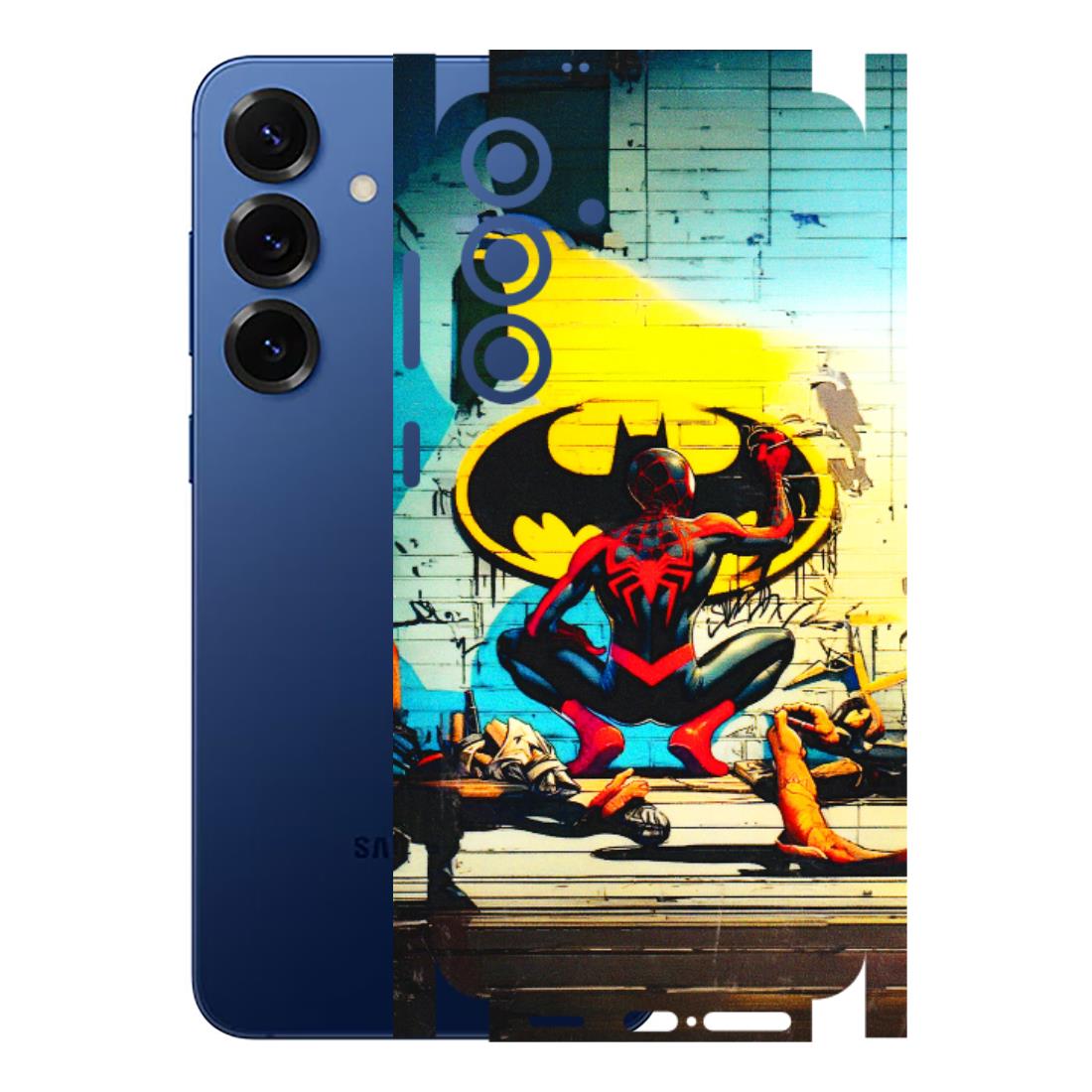Samsung A/S Series Phone Skins (All Models) - New Spiderman Bat Logo - 3D Embossed Finish (L-309) Samsung Galaxy S25 Plus