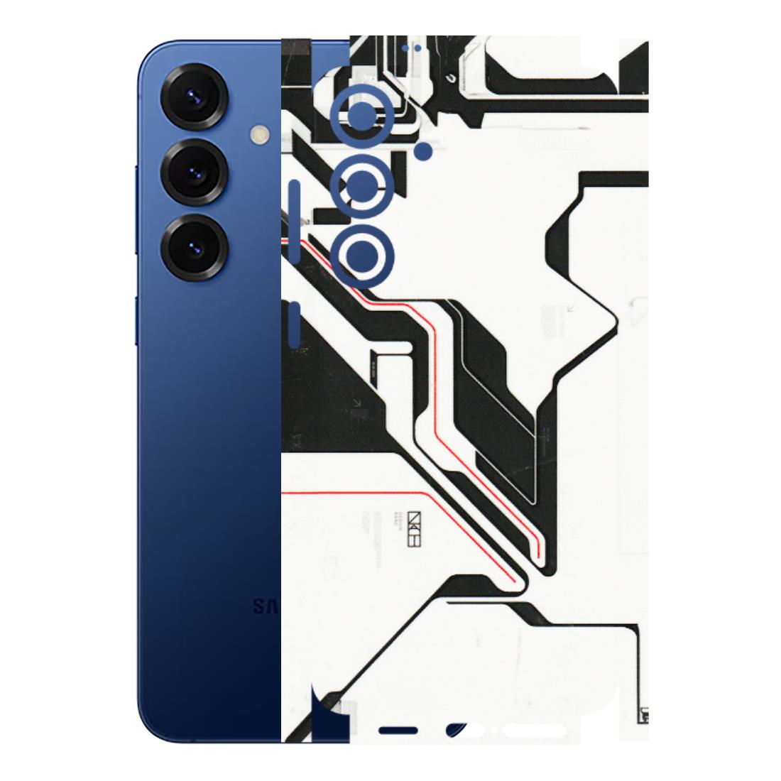 Samsung A/S Series Phone Skins (All Models) - White Techy Logo - 3D Embossed Finish (L-312) Samsung Galaxy S25 Plus
