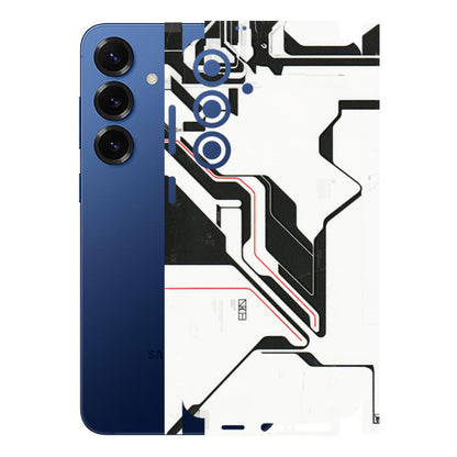 Samsung A/S Series Phone Skins (All Models) - White Techy Logo - 3D Embossed Finish (L-312) Samsung Galaxy S25 Plus