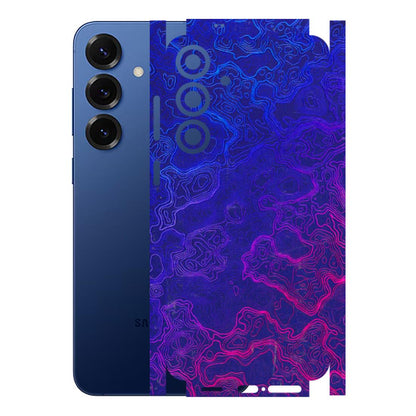 Samsung A/S Series Phone Skins (All Models) - Purple Ripples Swirl - 3D Embossed Finish (L-314) Samsung Galaxy S25 Plus