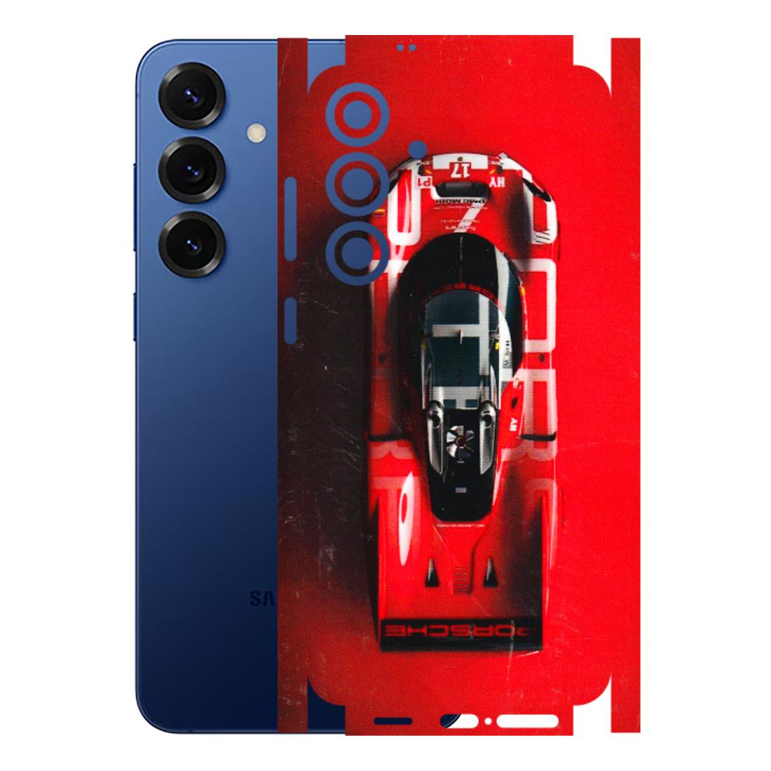 Samsung A/S Series Phone Skins (All Models) - Red Porsche Car Logo - 3D Embossed Finish (L-315) Samsung Galaxy S25 Plus