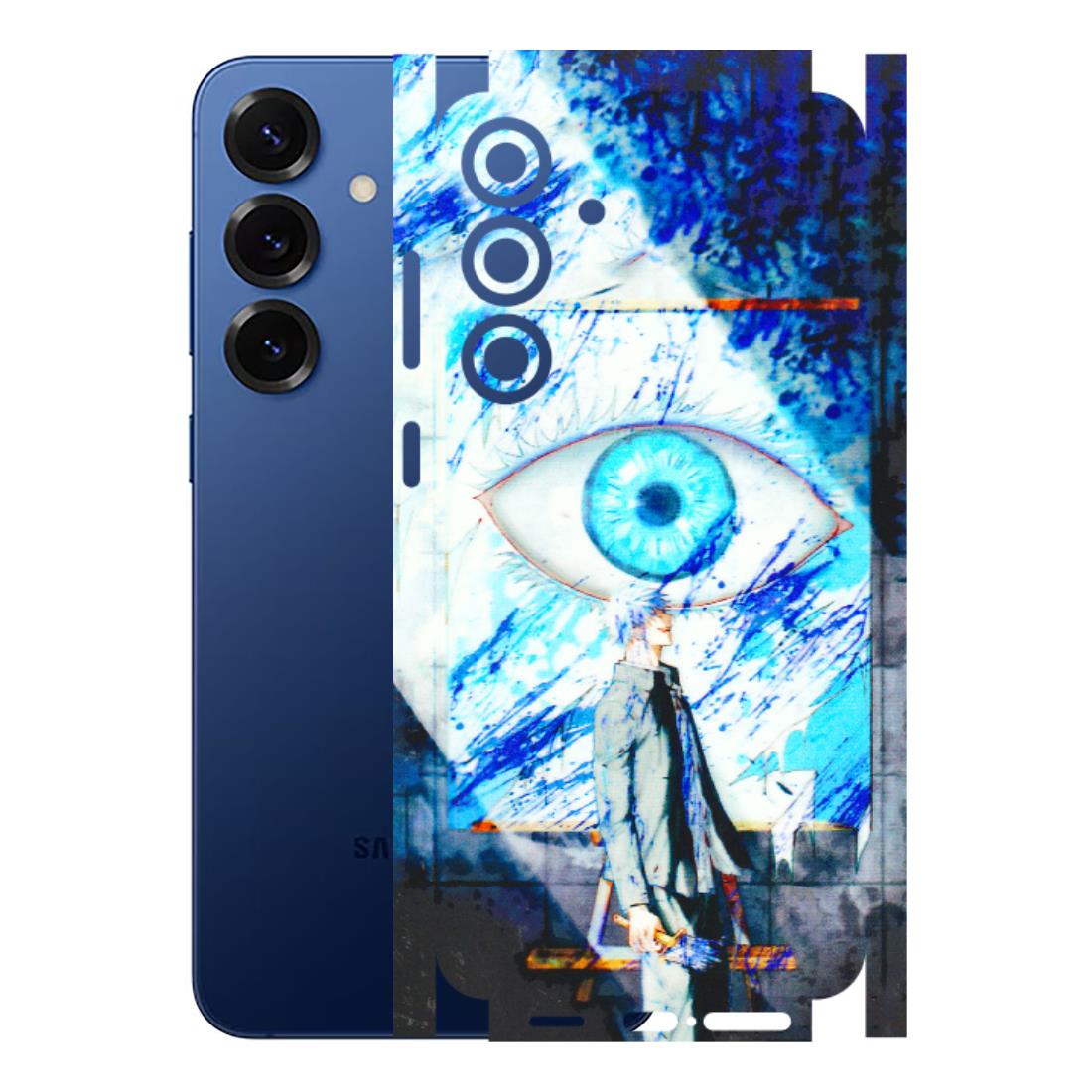 Samsung A/S Series Phone Skins (All Models) - Anime Sea Blue Eye - 3D Embossed Finish (L-318) Samsung Galaxy S25 Plus