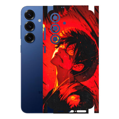 Samsung A/S Series Phone Skins (All Models) - D.Luffy Power Up One Piece Anime - 3D Embossed Finish (L-326) Samsung Galaxy S25 Plus