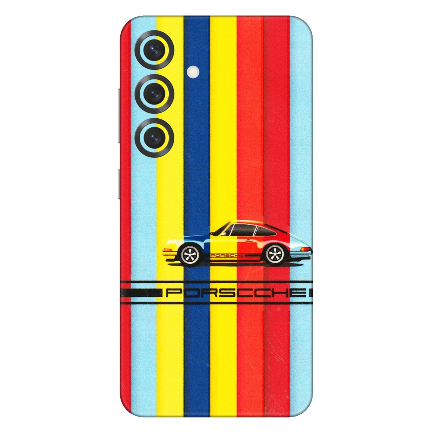 Samsung A/S Series Phone Skins (All Models) - Multicolour Porche - 3D Embossed Finish (L-39) Samsung Galaxy S25 Plus