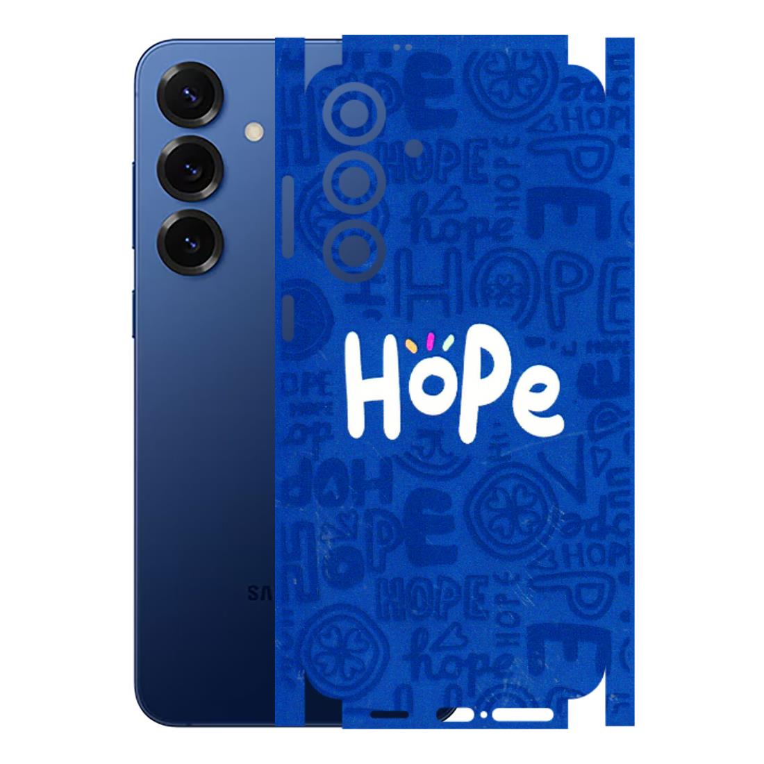 Samsung A/S Series Phone Skins (All Models) - Hope Doodles Blue - 3D Embossed Finish (L-43) Samsung Galaxy S25 Plus