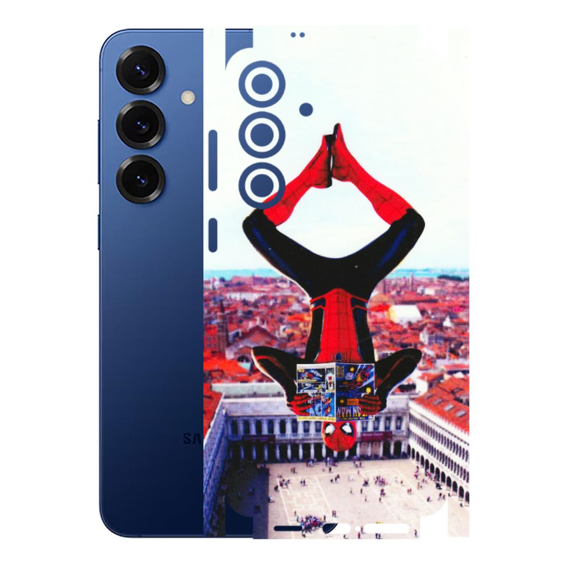 Samsung A/S Series Phone Skins (All Models) - Spiderman Hanging - 3D Embossed Finish (L-53) Samsung Galaxy S25 Plus