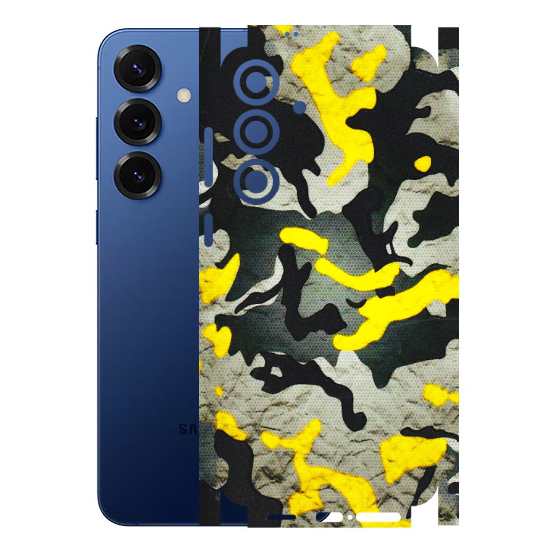 Samsung A/S Series Phone Skins (All Models) - Yellow Camouflage - 3D Embossed Finish (L-61) Samsung Galaxy S25 Plus