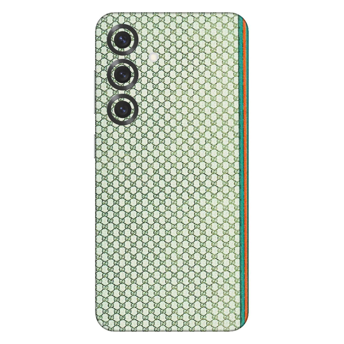 Samsung A/S Series Phone Skins (All Models) - Gucci Fabric Pattern - 3D Embossed Finish (L-73) Samsung Galaxy S25 Plus