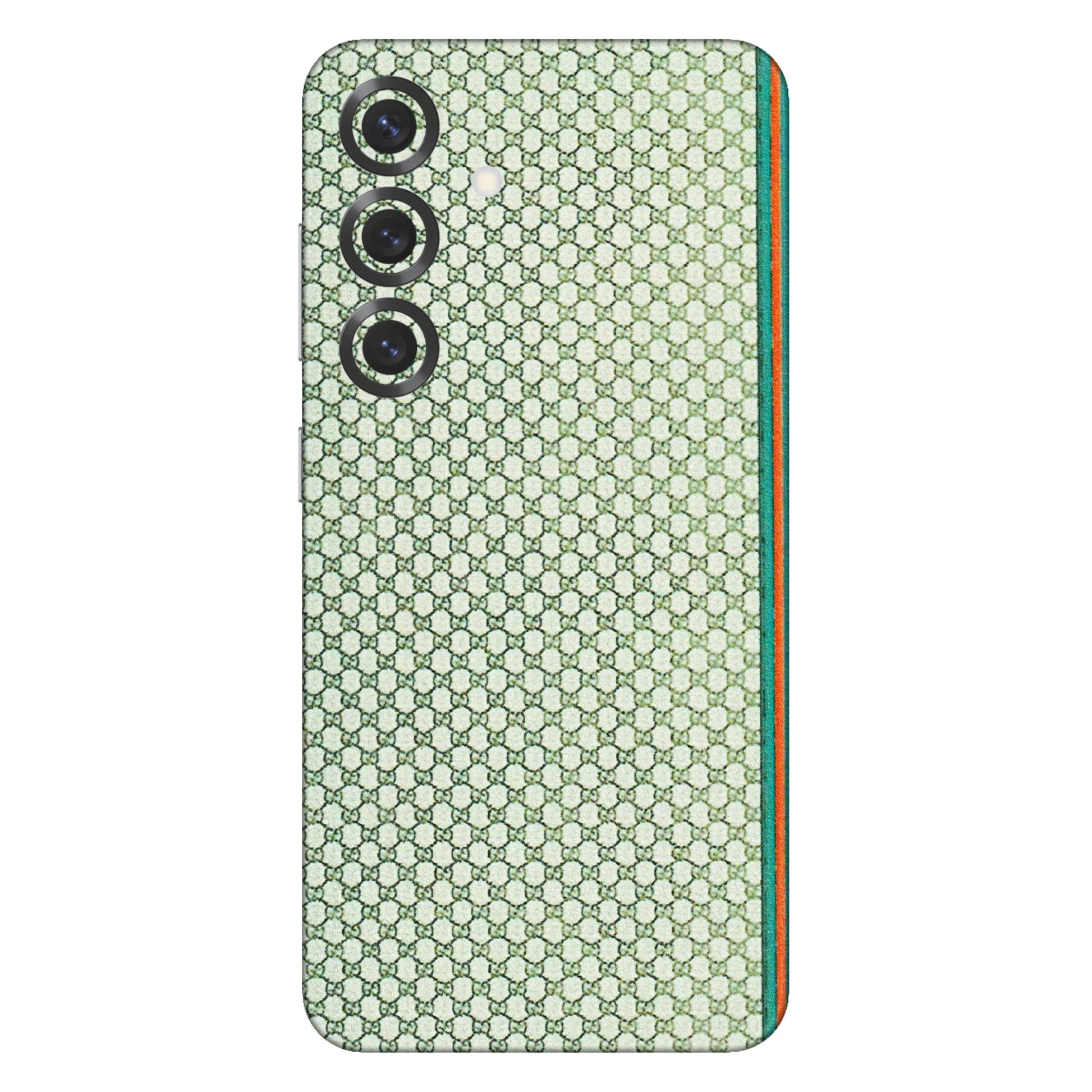 Samsung A/S Series Phone Skins (All Models) - Gucci Fabric Pattern - 3D Embossed Finish (L-73) Samsung Galaxy S25 Plus