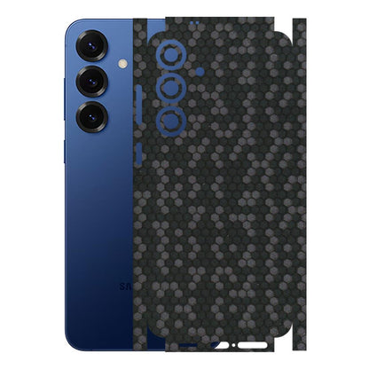Samsung A/S Series Phone Skins (All Models) - Black Grey Honeycomb Sober - 3D Embossed Finish (L-85) Samsung Galaxy S25 Plus