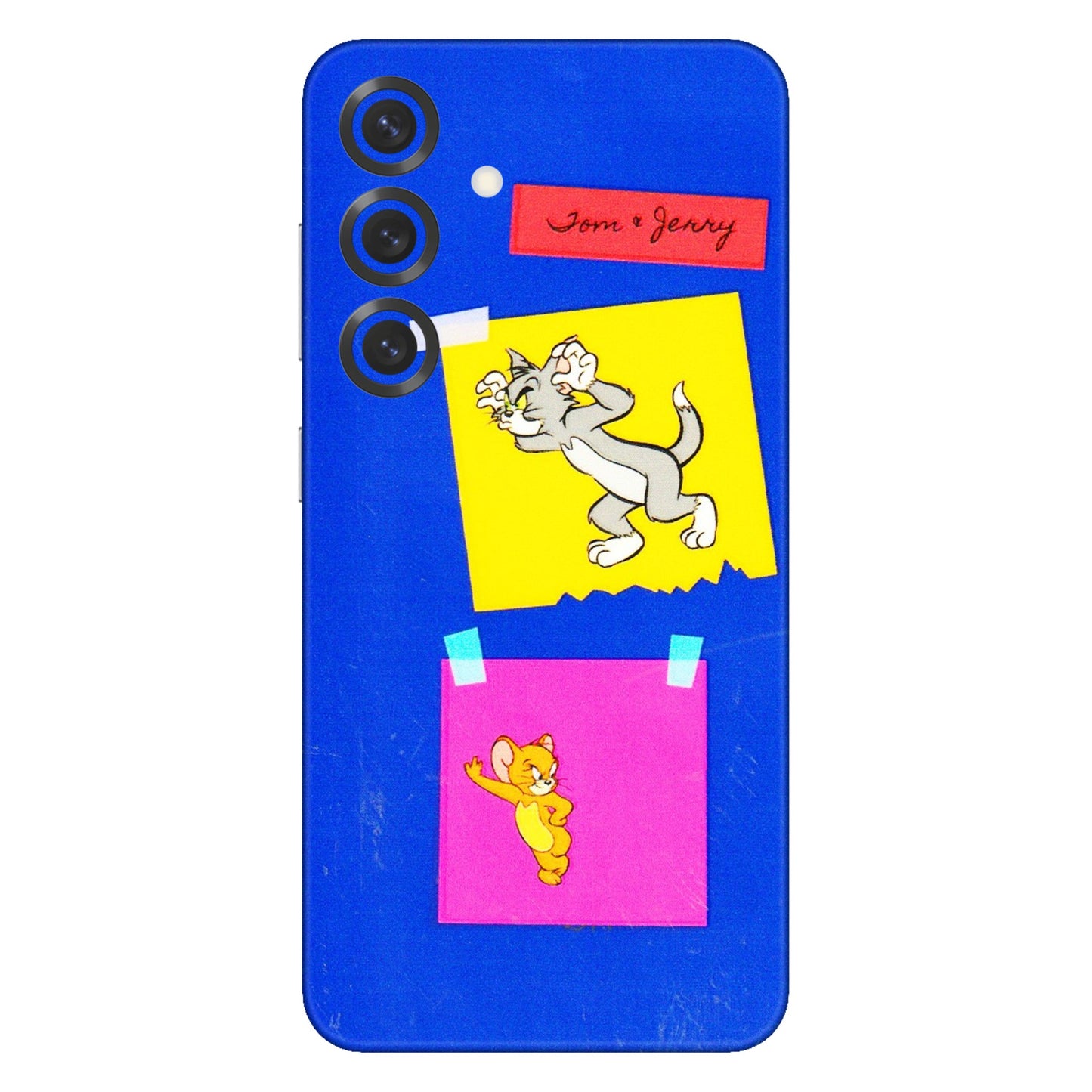 Samsung A/S Series Phone Skins (All Models) - Tom N Jerry Sticky Notes - 3D Embossed Finish (L-88) Samsung Galaxy S25 Plus