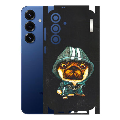 Samsung A/S Series Phone Skins (All Models) - Puppy N Hoodie - 3D Embossed Finish (L-90) Samsung Galaxy S25 Plus