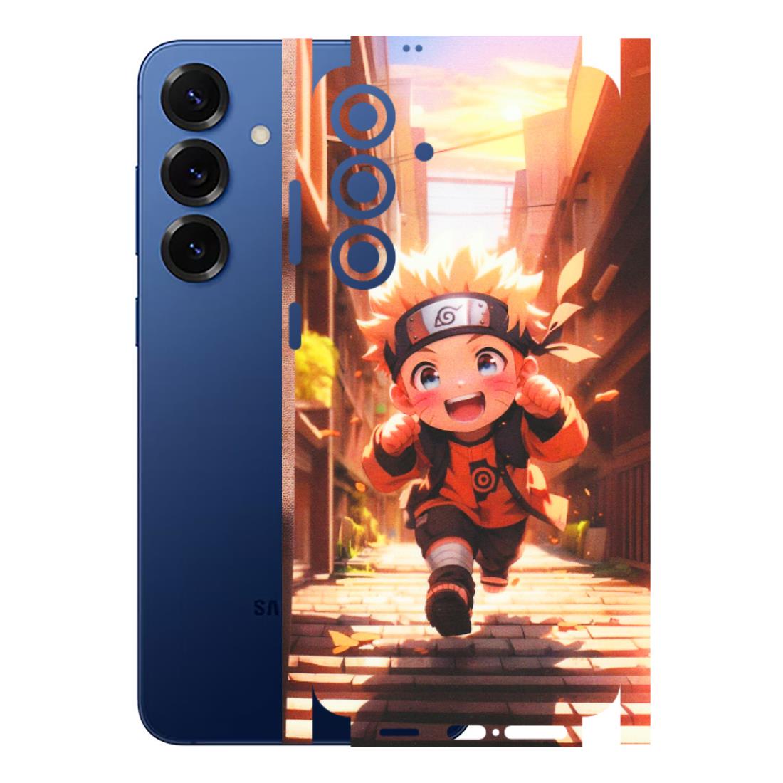 Samsung A/S Series Phone Skins (All Models) - Naruto Cute Toon Running - Matte Finish (M-04) Samsung Galaxy S25 Plus