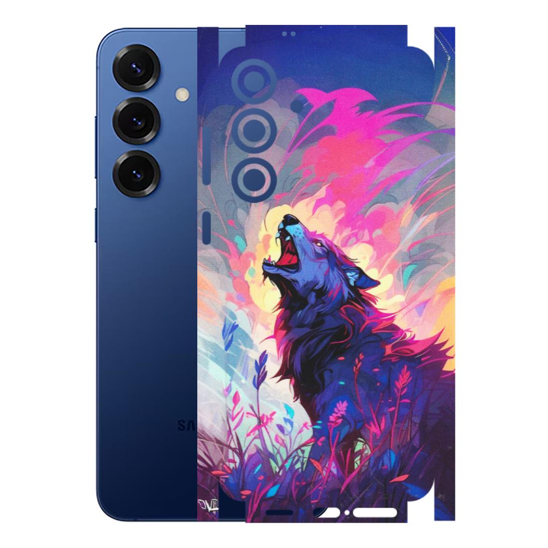 Samsung A/S Series Phone Skins (All Models) - New Wild Wolf Abstract - Matte Finish (M-125) Samsung Galaxy S25 Plus