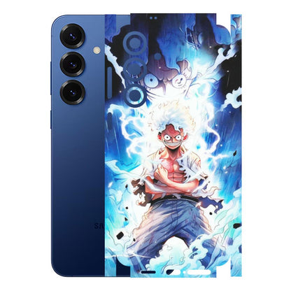 Samsung A/S Series Phone Skins (All Models) - Blue Thunder Luffy Anime - Matte Finish (M-132) Samsung Galaxy S25 Plus