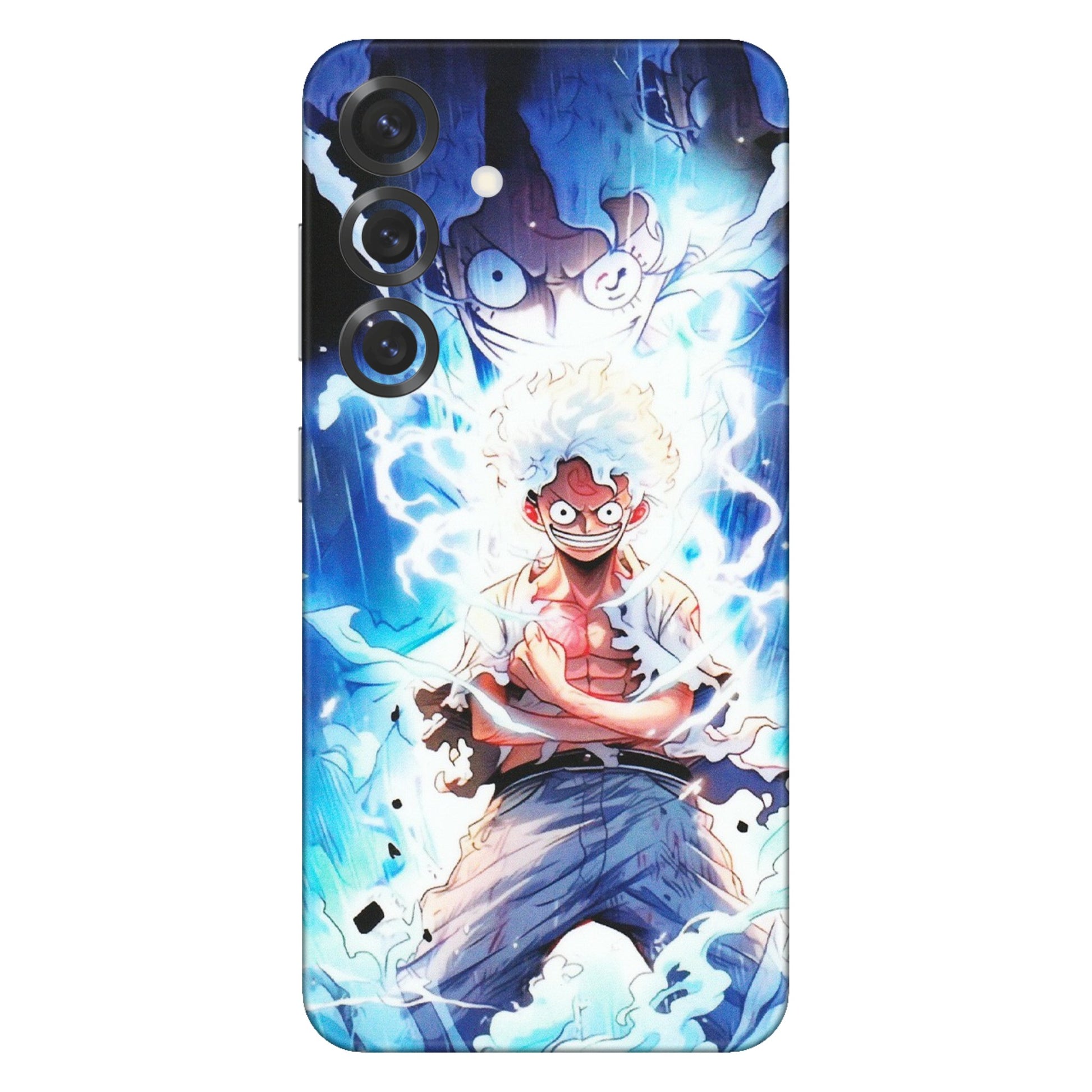 Samsung A/S Series Phone Skins (All Models) - Blue Thunder Luffy Anime - Matte Finish (M-132) Samsung Galaxy S25 Plus
