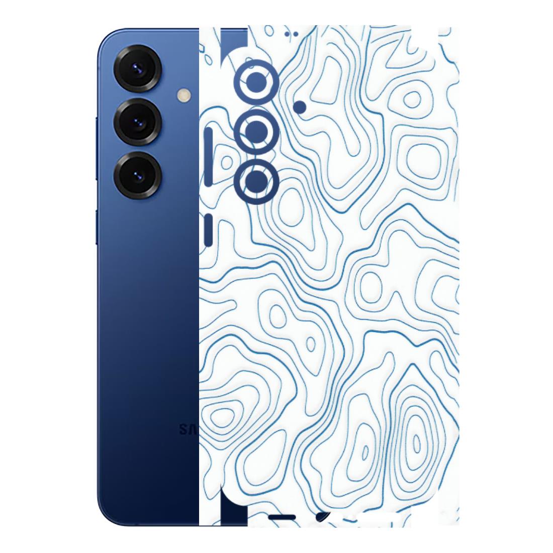 Samsung A/S Series Phone Skins (All Models) - Blue And White Swirls - Matte Finish (M-139) Samsung Galaxy S25 Plus