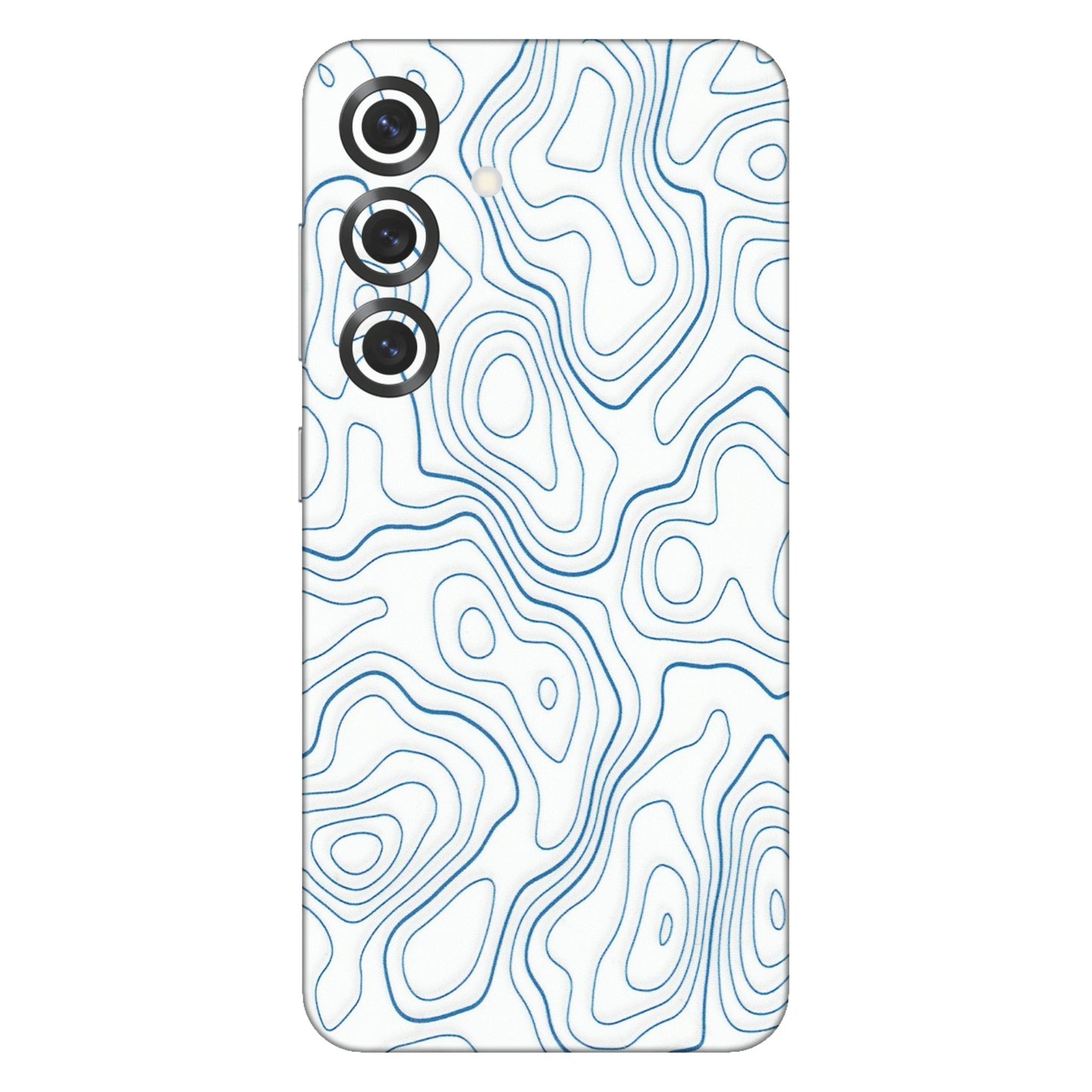Samsung A/S Series Phone Skins (All Models) - Blue And White Swirls - Matte Finish (M-139) Samsung Galaxy S25 Plus