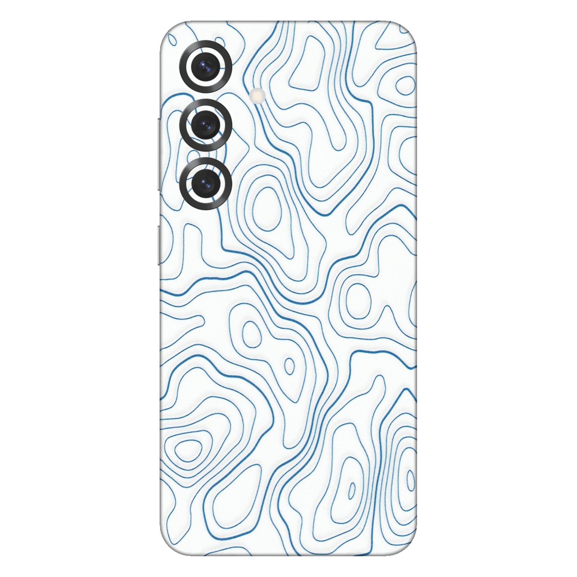 Samsung A/S Series Phone Skins (All Models) - Blue And White Swirls - Matte Finish (M-139) Samsung Galaxy S25 Plus