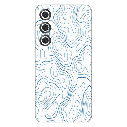 Samsung A/S Series Phone Skins (All Models) - Blue And White Swirls - Matte Finish (M-139) Samsung Galaxy S25 Plus