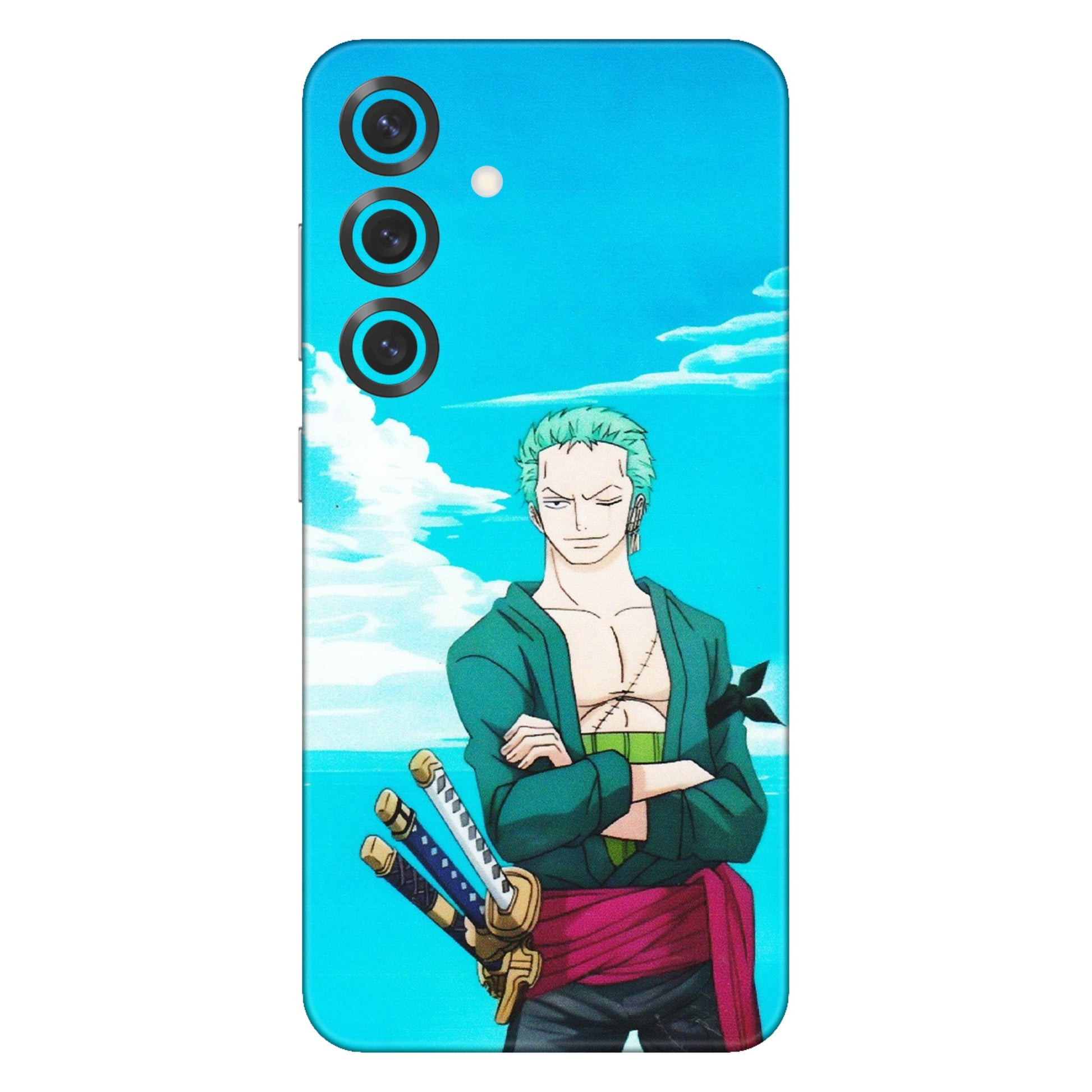 Samsung A/S Series Phone Skins (All Models) - Cool Swordman Zoro Anime - Matte Finish (M-143) Samsung Galaxy S25 Plus