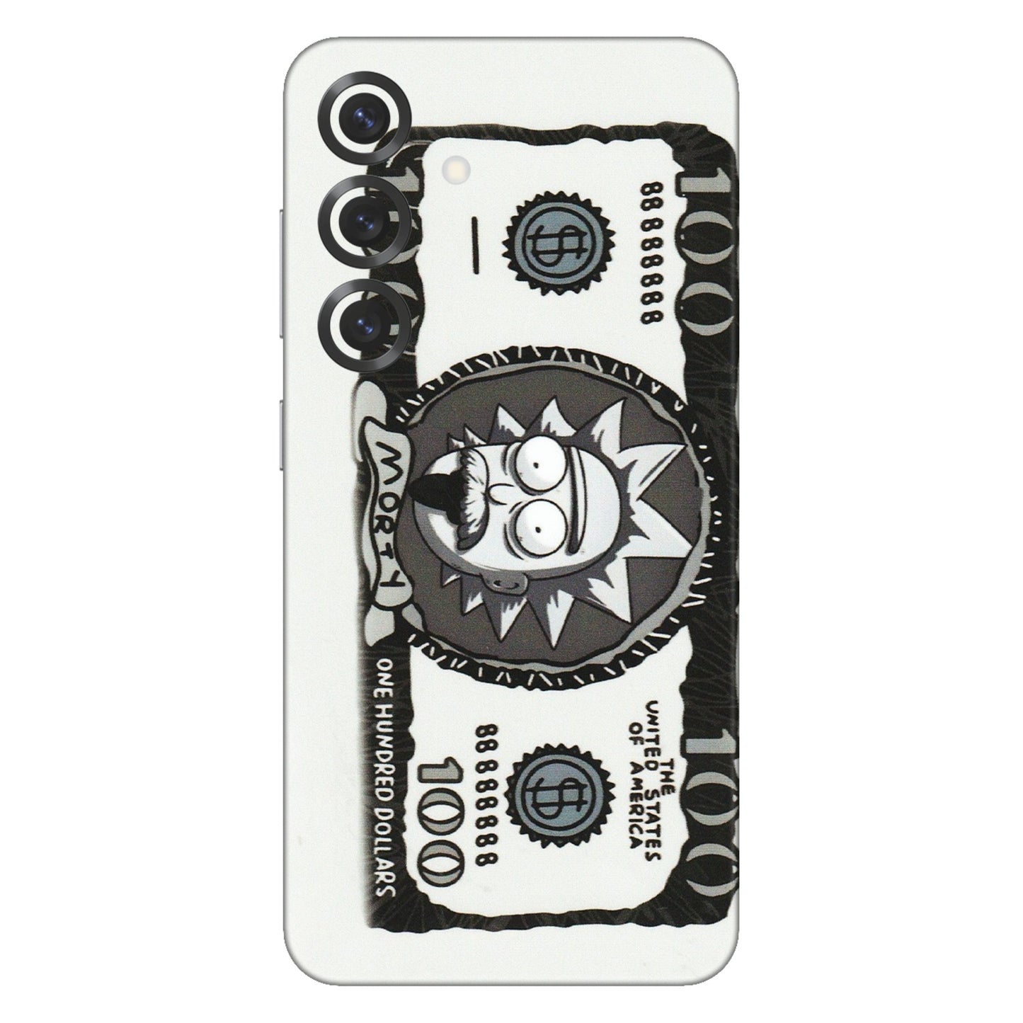 Samsung A/S Series Phone Skins (All Models) - Rick And Morty Hundred Dollar Anime - Matte Finish (M-161) Samsung Galaxy S25 Plus