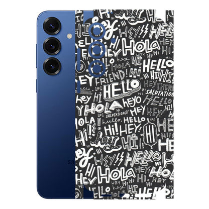 Samsung A/S Series Phone Skins (All Models) - Hi Hello Doodles - Matte Finish (M-25) Samsung Galaxy S25 Plus