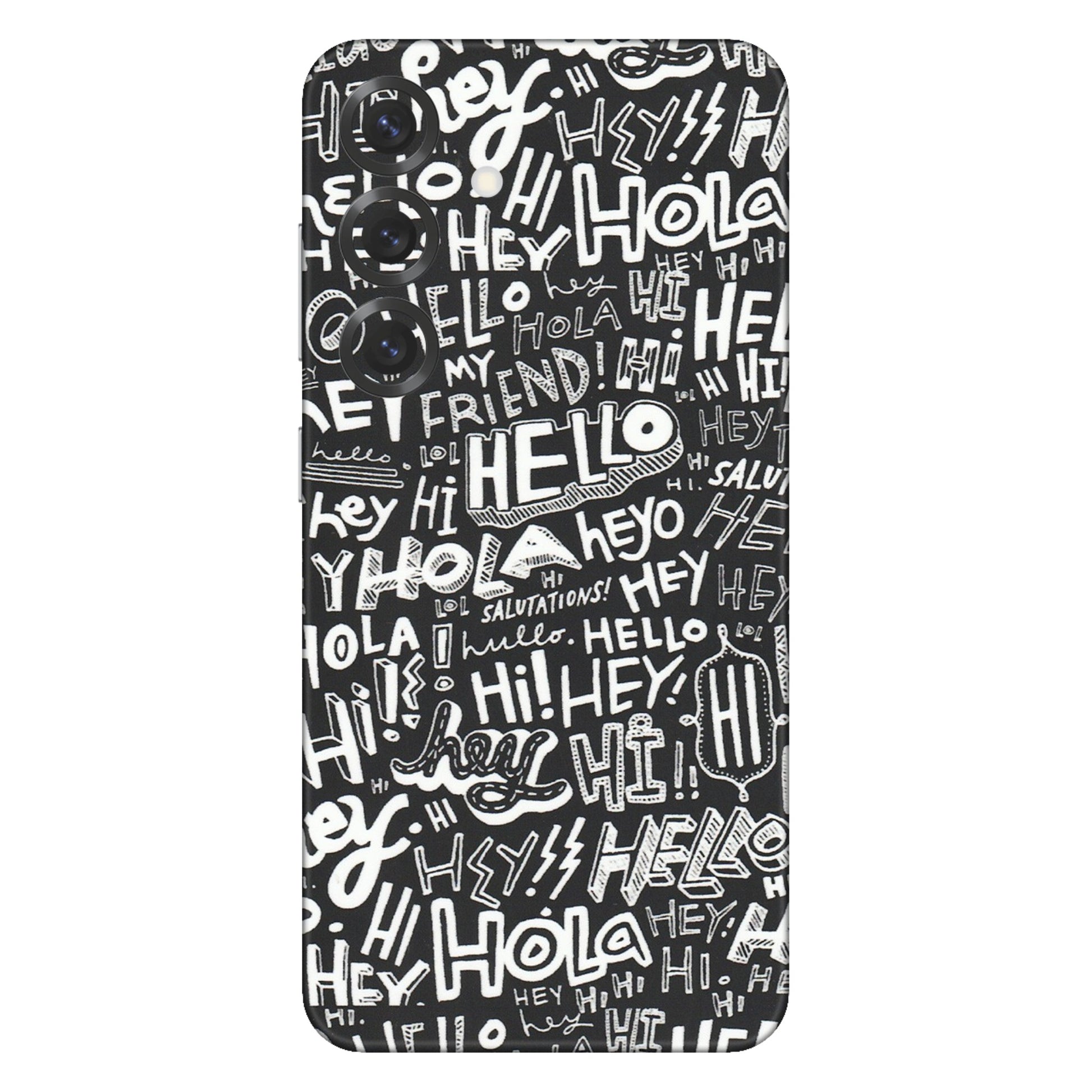 Samsung A/S Series Phone Skins (All Models) - Hi Hello Doodles - Matte Finish (M-25) Samsung Galaxy S25 Plus