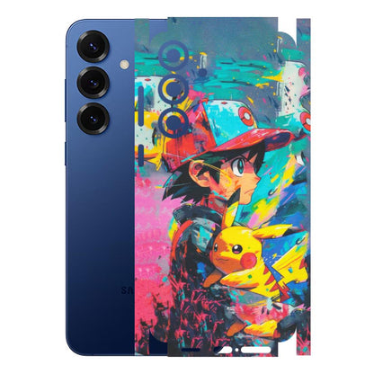 Samsung A/S Series Phone Skins (All Models) - Ash & Pikachu - Matte Finish (M-26) Samsung Galaxy S25 Plus