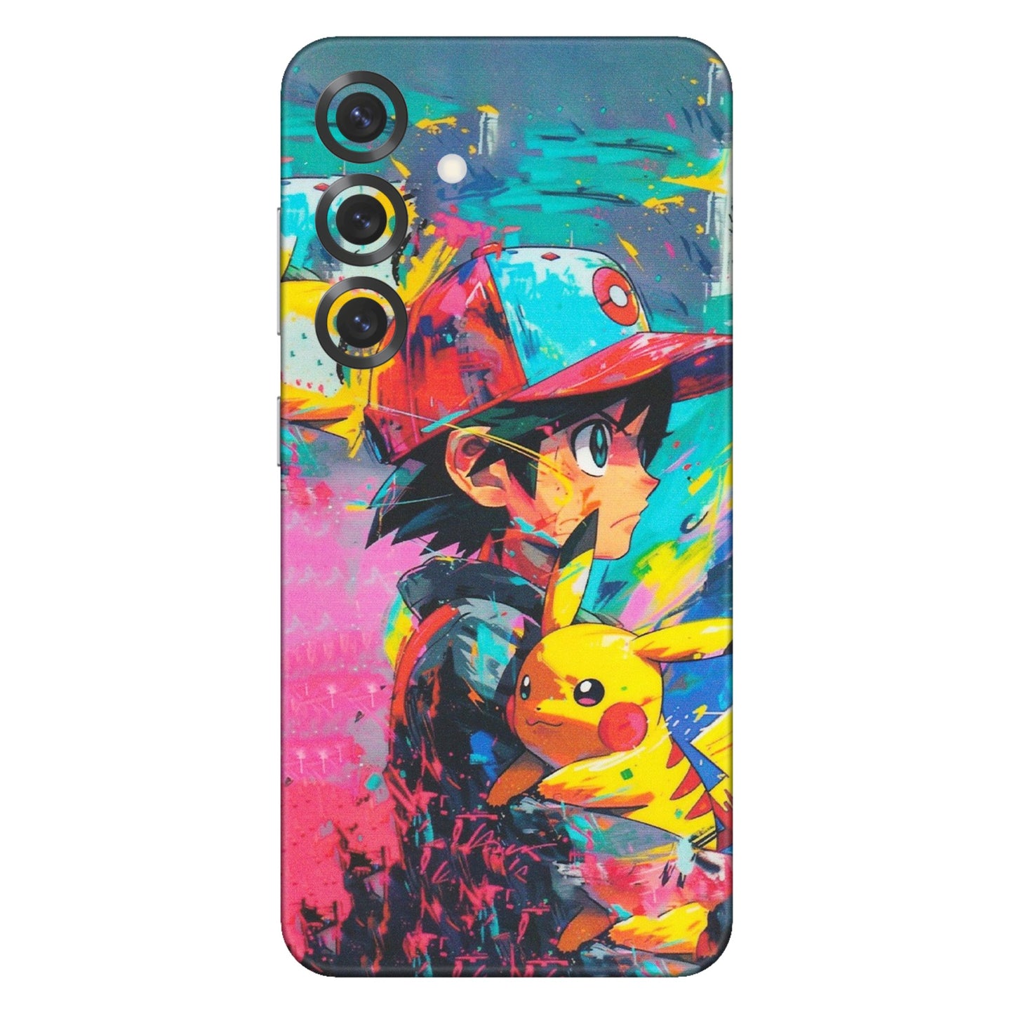 Samsung A/S Series Phone Skins (All Models) - Ash & Pikachu - Matte Finish (M-26) Samsung Galaxy S25 Plus