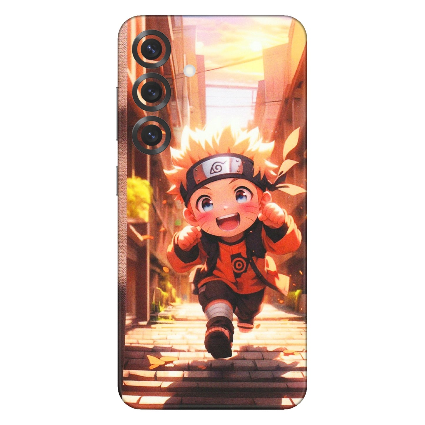 Samsung A/S Series Phone Skins (All Models) - Naruto Cute Toon Running - Matte Finish (M-04) Samsung Galaxy S25 Plus