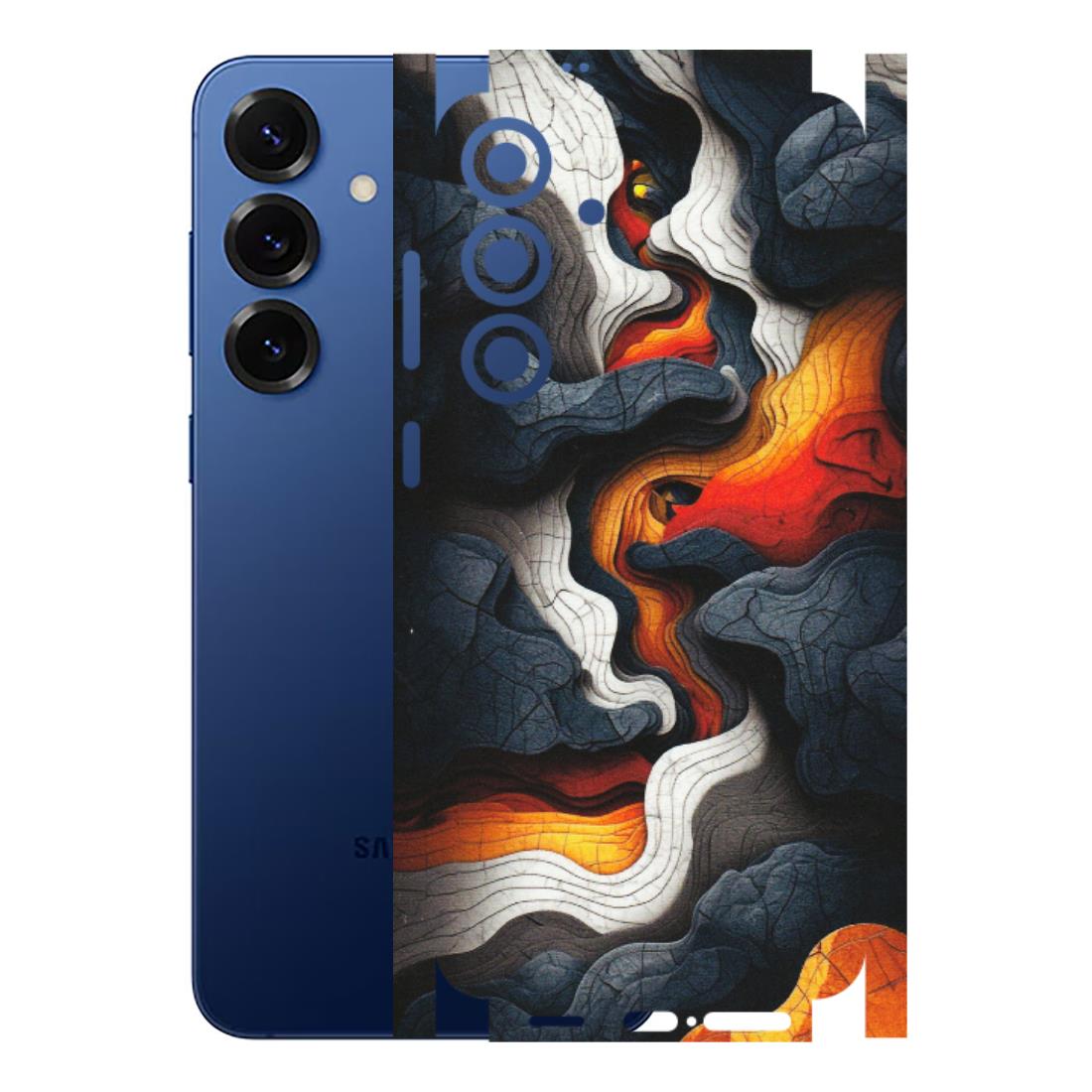 Samsung A/S Series Phone Skins (All Models) - Abstract Volcanic Layers - Matte Finish (M-52) Samsung Galaxy S25 Plus