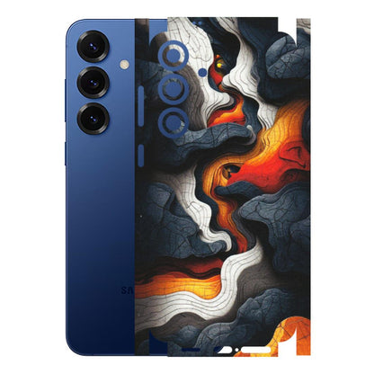 Samsung A/S Series Phone Skins (All Models) - Abstract Volcanic Layers - Matte Finish (M-52) Samsung Galaxy S25 Plus