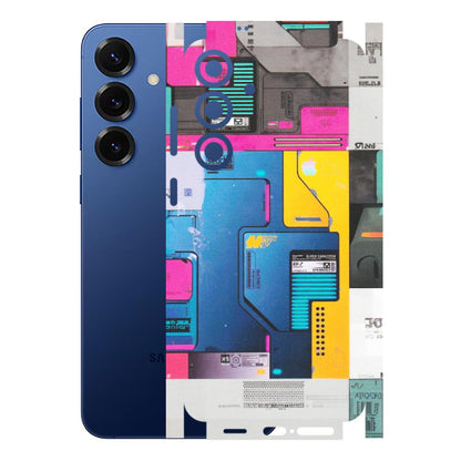 Samsung A/S Series Phone Skins (All Models) - Colourfull Motherboard Internals - Matte Finish (M-55) Samsung Galaxy S25 Plus