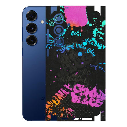 Samsung A/S Series Phone Skins (All Models) - Majestic Black Vibes - Matte Finish (M-62) Samsung Galaxy S25 Plus